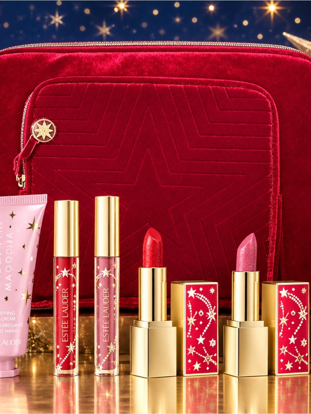 Estée Lauder Train Case + 5 NEW Full Size Beauty Products